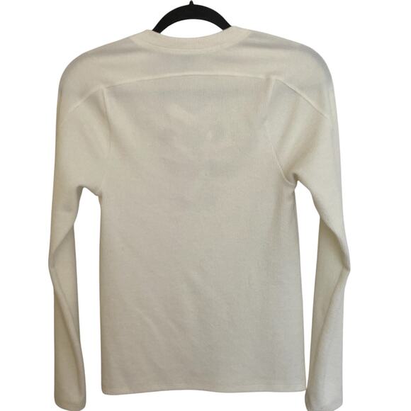 Derek Lam 10 Crosby Intermix sweater, Womens medum ribbed Lace-Up Ivory pullover - Picture 4 of 8